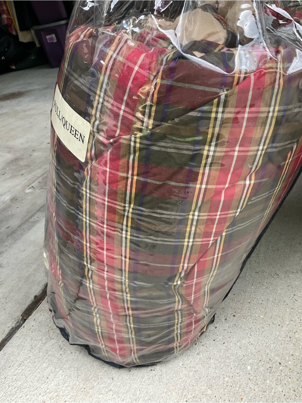 Vintage Polo Ralph Lauren Home Plaid Down Reversible Comforter Full/Queen - Picture 9 of 13
